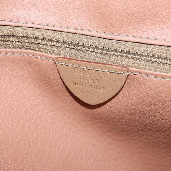 CELINE Macadam Canvas Hand Bag PVC Leather Brown Gold Auth 85545 - Picture 12 of 16